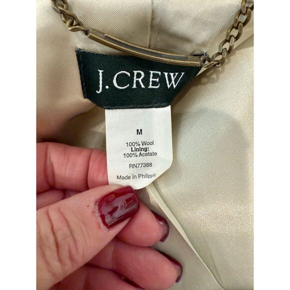 J.Crew 100% Wool Camel Peacoat – Double Breasted Classic Coat- Size M - Picture 6 of 6